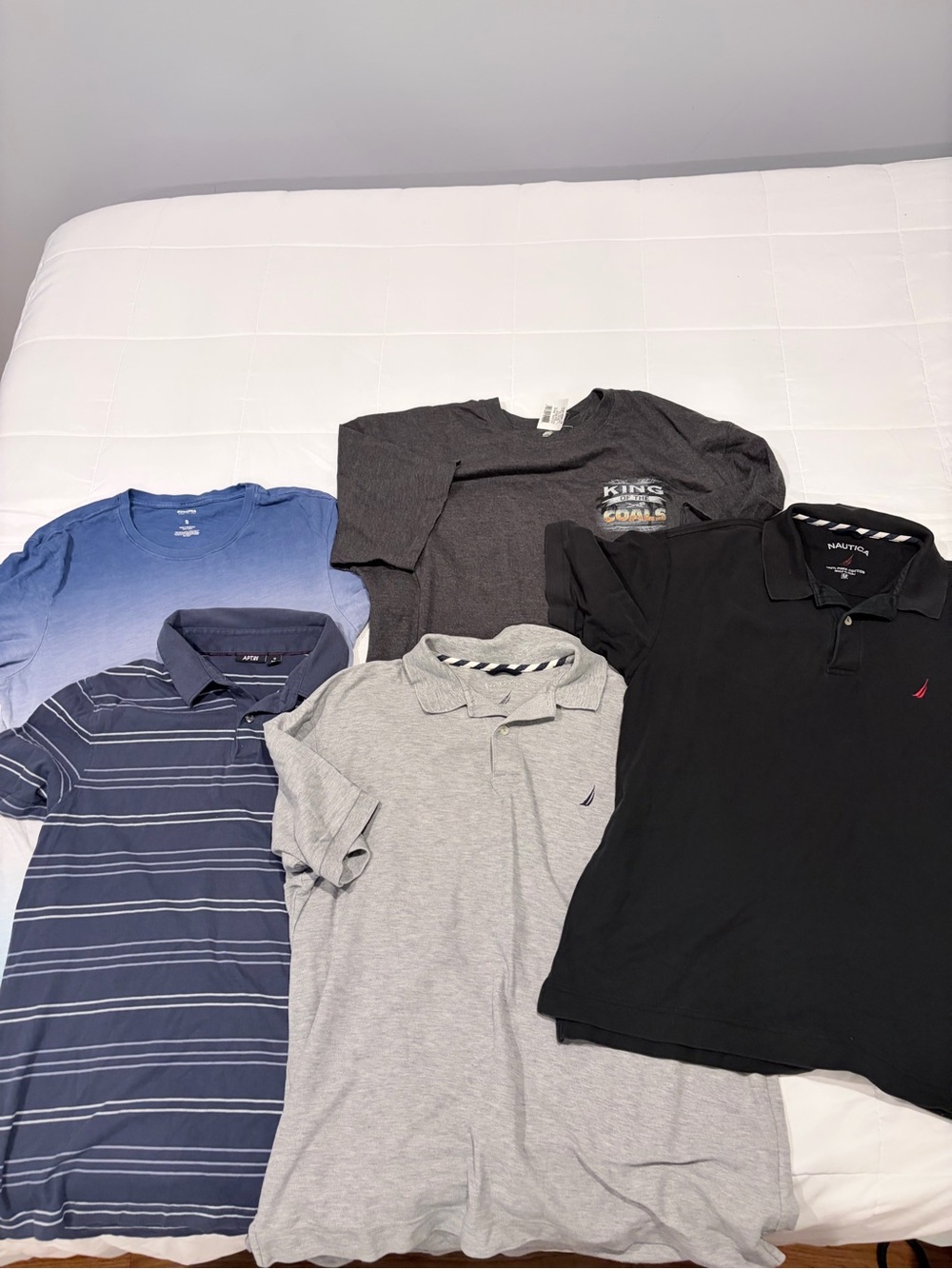 Men’s Polo & T-Shirt Bundle Size Medium Nautica Apt. 9 Newport 5 Piece Lot